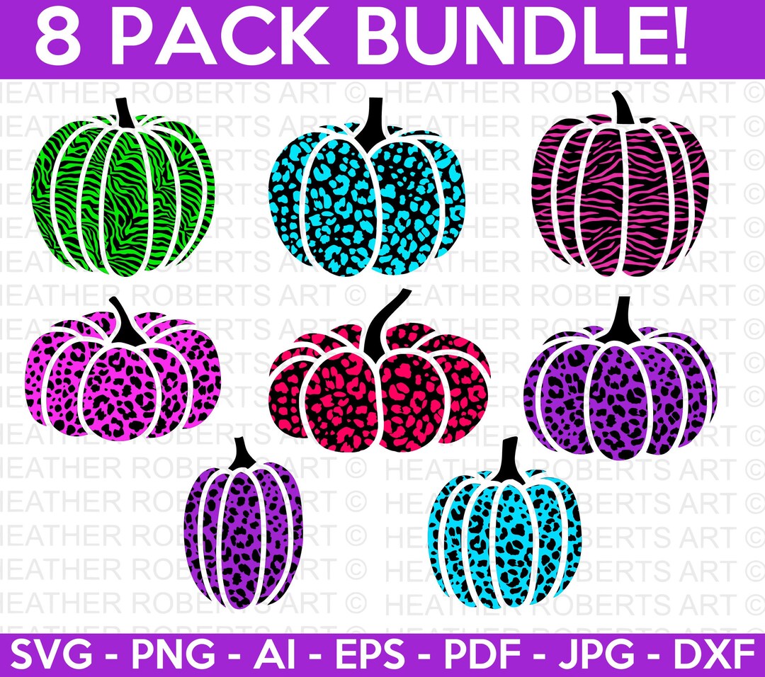 Animal Print Pumpkins SVG Bundle Pumpkin SVG Halloween SVG - Etsy