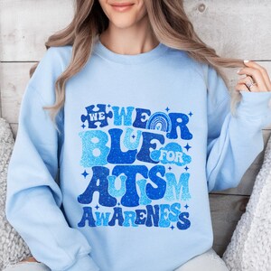 We dragen blauw voor autismebewustzijn, Autisme-sublimatie, autisme png, autisme-acceptatie, autisme png, sublimatie autisme png