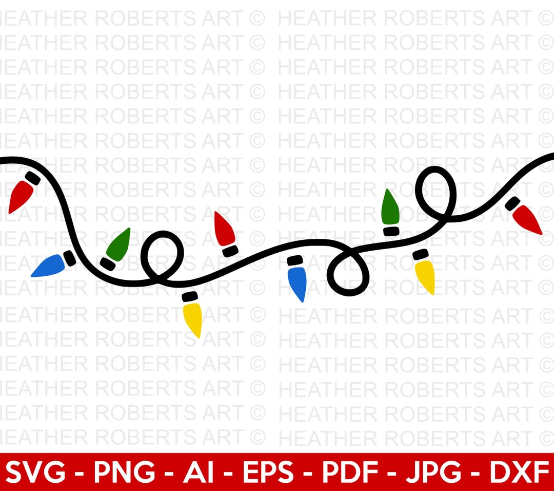 Christmas Lights SVG, String of Christmas Lights SVG, Christmas Lights ...
