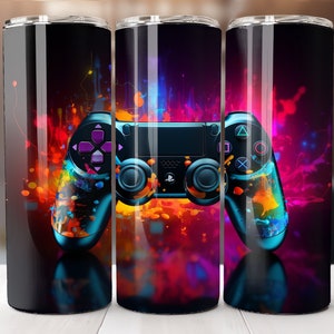 Gamer 20 Unzen Tumbler Wrap, 3D Game Controller Tumbler Wrap, Videospiel-Designs, Videospiel Sublimation, Videospiele Tumbler Wrap, Sublimation