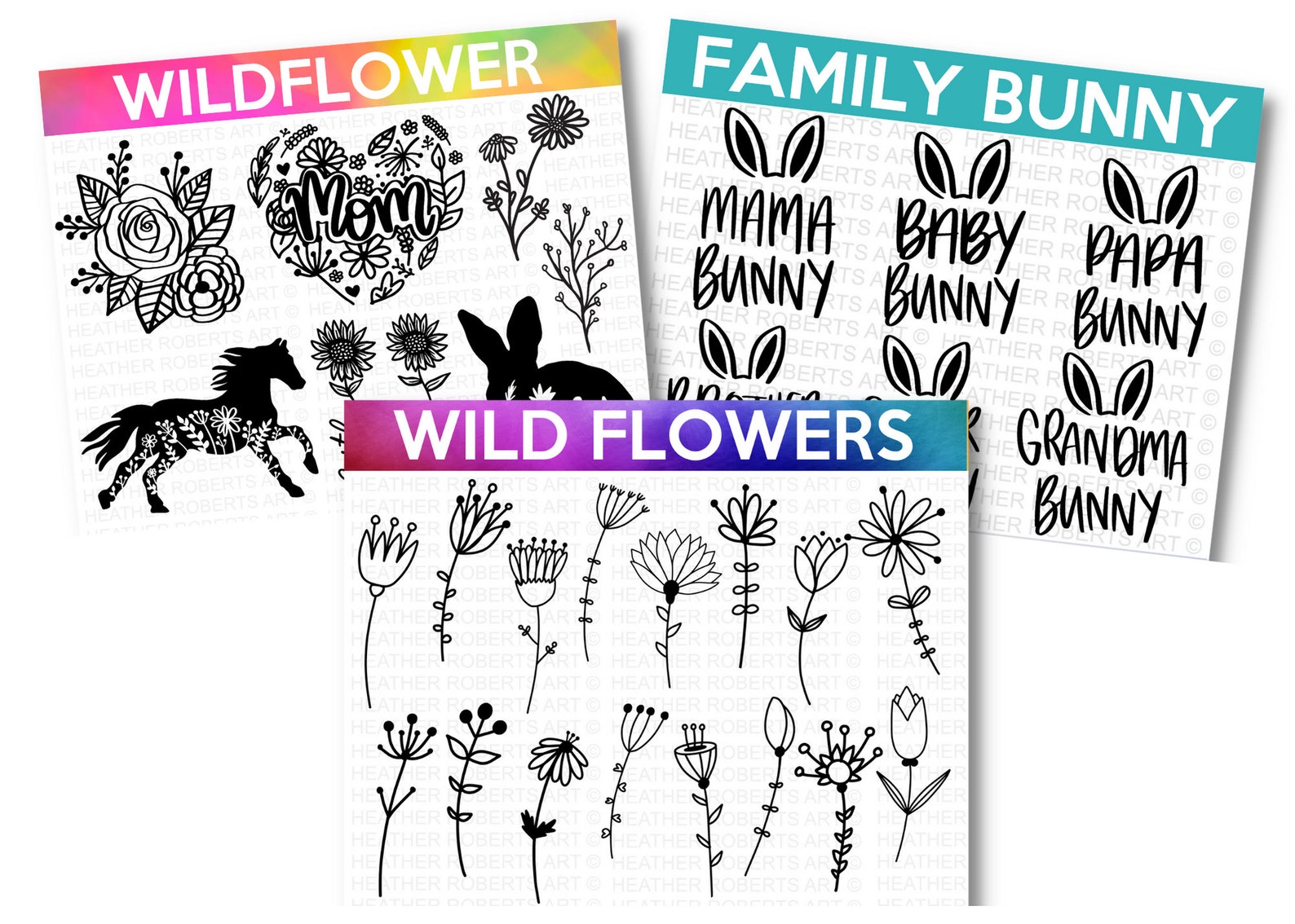 EASTER MEGA BUNDLE Spring Svg Bundle 80 Designs Heather - Etsy