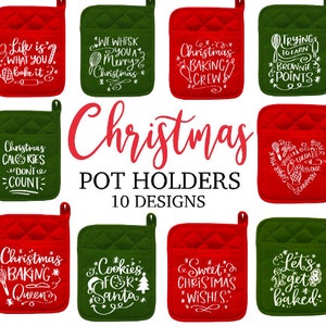 Bundle SVG de manique de Noël, manique svg, SVG mitaines de four, cuisine SVG Bundle, Svg de cuisson, citations drôles de cuisine, fichier coupe Cricut