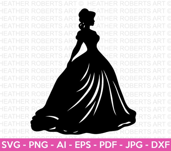 Princess Silhouette SVG: Fairytale Clip Art (digital Files) - Etsy