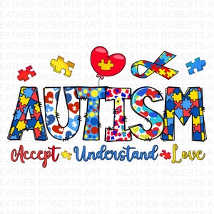 Autisme Accepteren Begrijp liefde, Sublimatie autisme, Autisme png, Autisme bewustzijn png, maand Autisme bewustzijn, Sublimatie