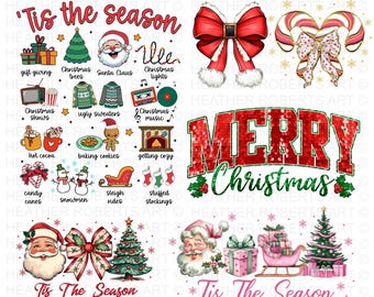 Christmas Sublimation Bundle: Merry Christmas PNG Designs (Digital Download)