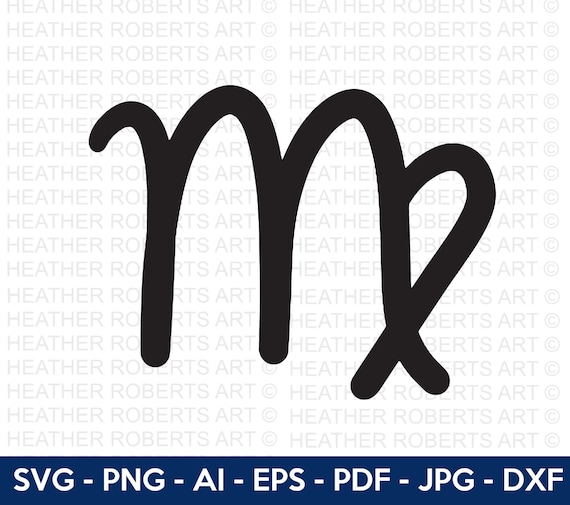 アガベゾーン　ロードサイン Virgo Zodiac Sign SVG: Astrology Constellation Cut File