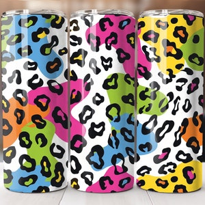 Leopardenmuster Becher Wrap: Bunt Gepard Design (PNG)