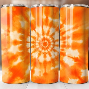 Papier peint tie-dye orange 20 oz, papier cartonné effet tie-dye, papier peint aux couleurs vives, coupe droite, fuselé, sublimation graphique