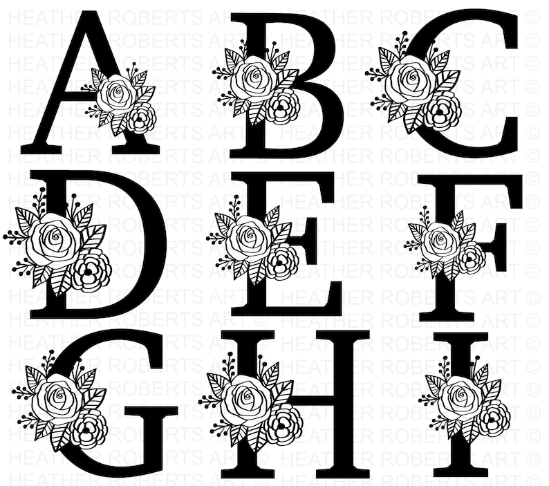 Free Free Floral Alphabet Svg 31 SVG PNG EPS DXF File