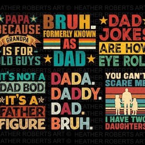 Papa Bundle Png pour la fête des pères, Png de la fête des pères, conception drôle de chemise de papa, conception de chemise de père, papa PNG Bundle, conception de père, sublimation