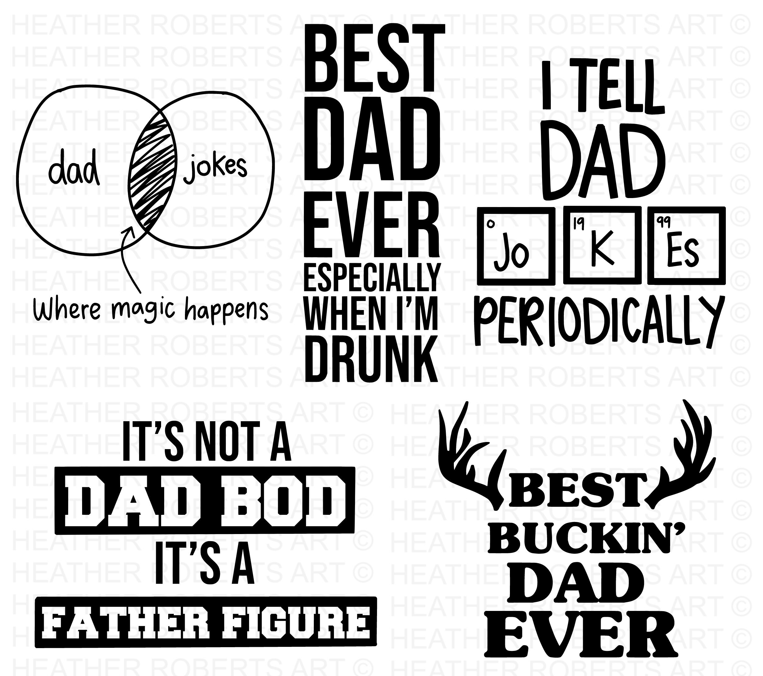 Funny Father's Day SVG Bundle, Dad Jokes SVG, Funny Dad Shirt Svg ...
