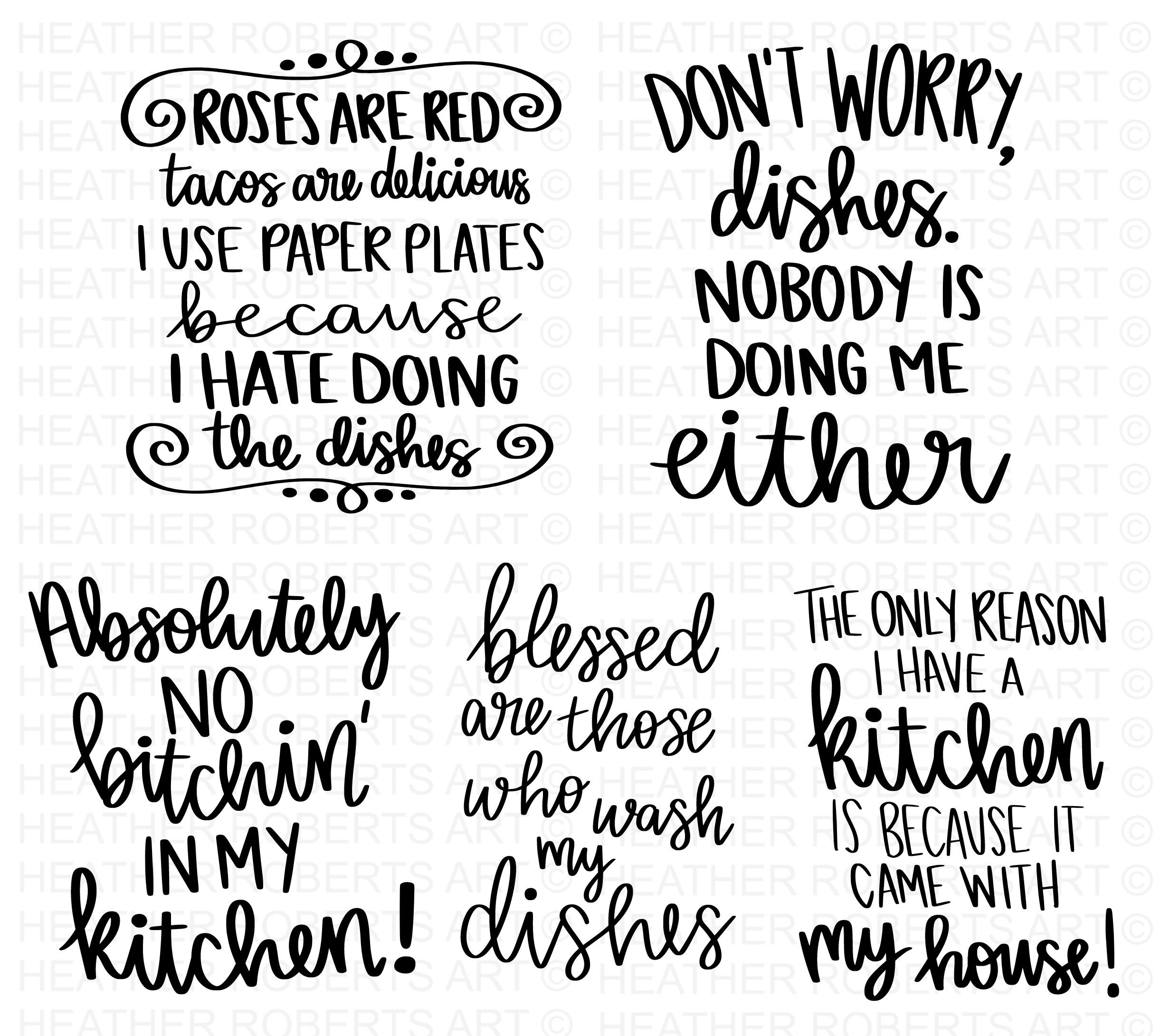 Funny Kitchen SVG Bundle Kitchen Saying Kitchen Quote Apron Etsy