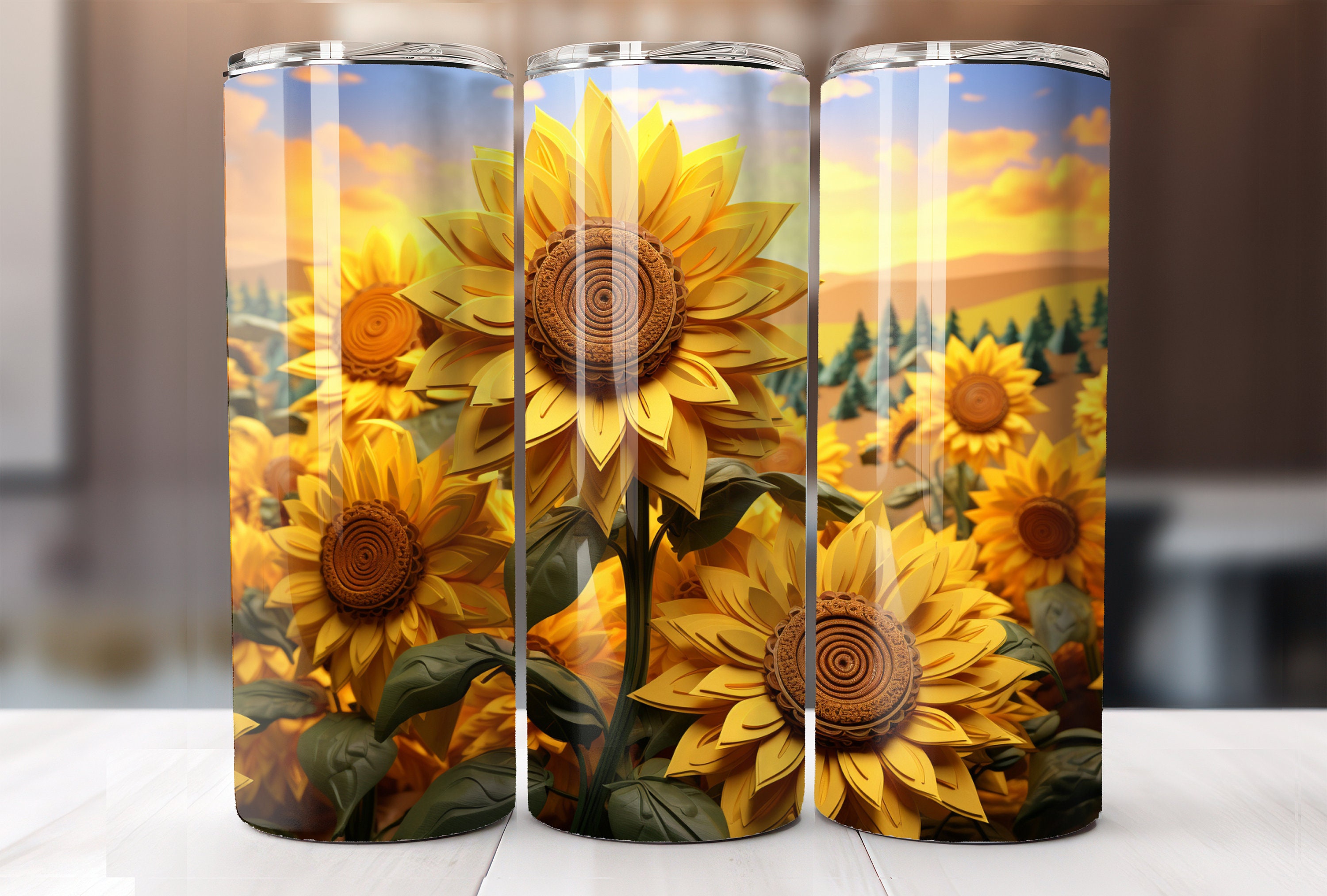 Buy 20 Oz Frosted Glass Tumbler Sunflower Stained Glass Tumbler Online in  India 