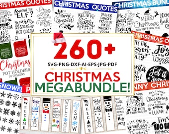 CHRISTMAS MEGA BUNDLE, 260+ Designs, Heather Roberts Art Bundle, Christmas svg, Winter svg, Holidays svg, Cut Files Cricut, Silhouette