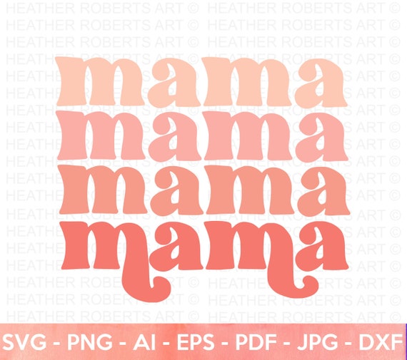 Retro Mama SVG Stacked Mama SVG Blessed Mom Svg Mom Shirt - Etsy