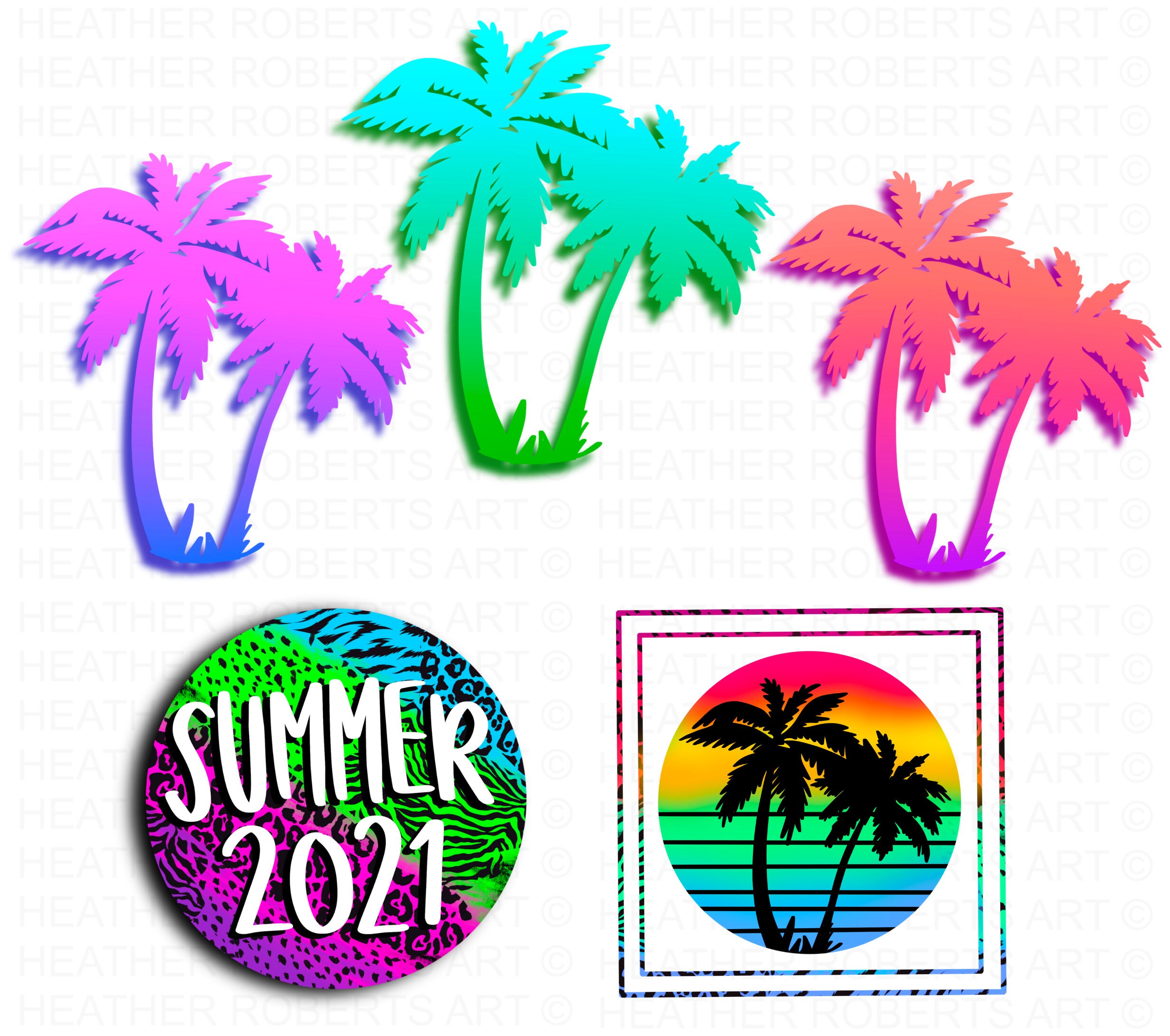 Summer Neon Beach Sublimation Bundle Beach Bundle Summer Etsy