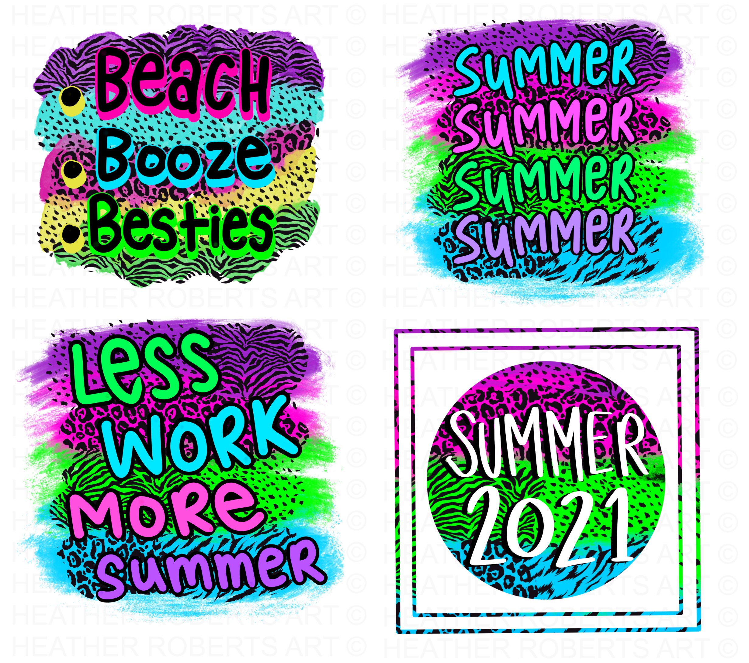 Summer Neon Beach Sublimation Bundle Beach Bundle Summer Etsy