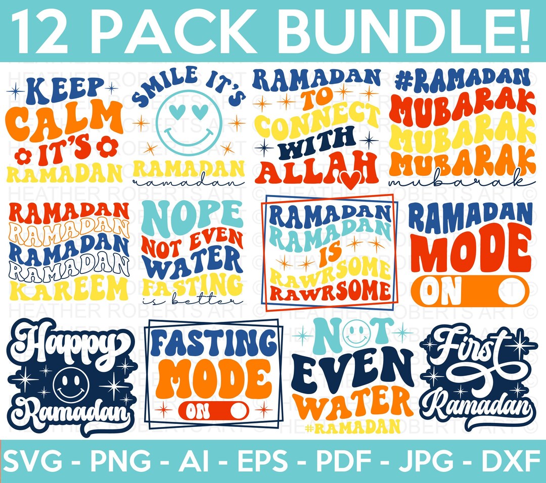 Ramadan Retro SVG Bundle, Ramadan SVG, Muslim SVG Bundle, Religion Svg ...