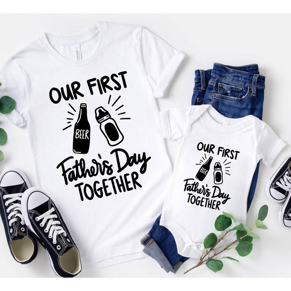 Our First Father's Day Together SVG, Daddy and Me SVG, Father's Day SVG, Baby Shirt svg, Matching shirt svg, Cut File Cricut, Silhouette