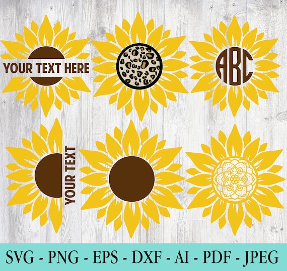 30 Sunflower SVG Bundle, Sunflower SVG, Flower Svg, Monogram Svg