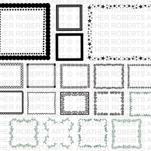 Frames and Borders SVG Bundle, Square Frames SVG, Fancy Borders SVG ...