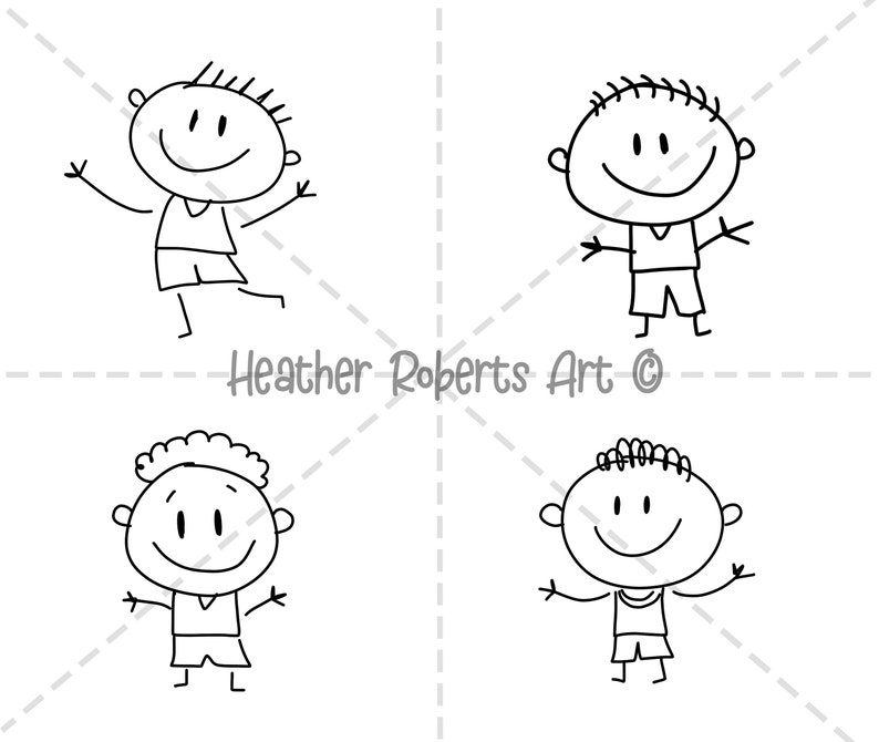 Download 10 PACK Stick Figures Svg File Stick Boy Clipart Stick | Etsy