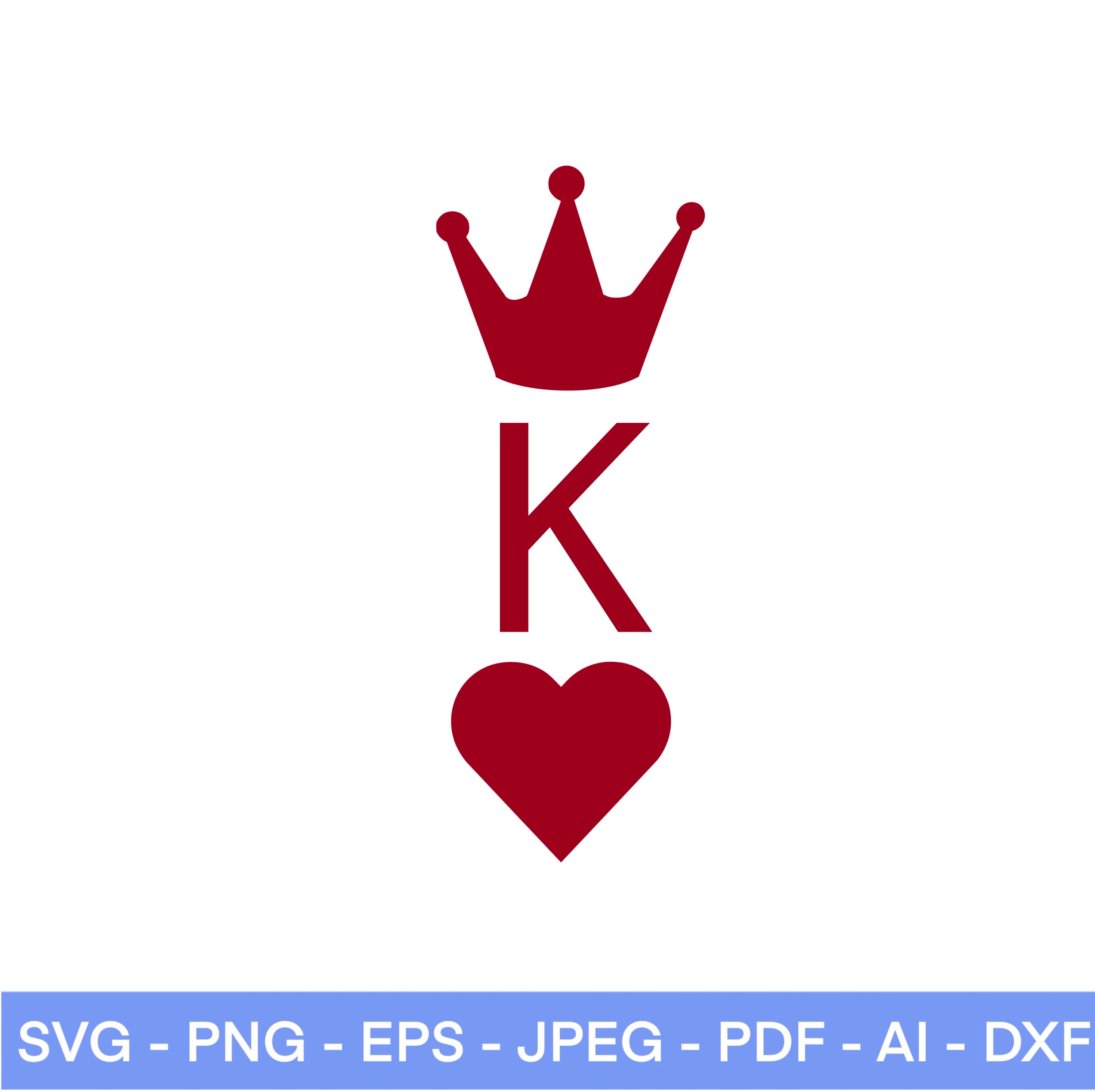King of Hearts Svg King SVG Crown Svg EPS PNG Jpeg Dxf | Etsy