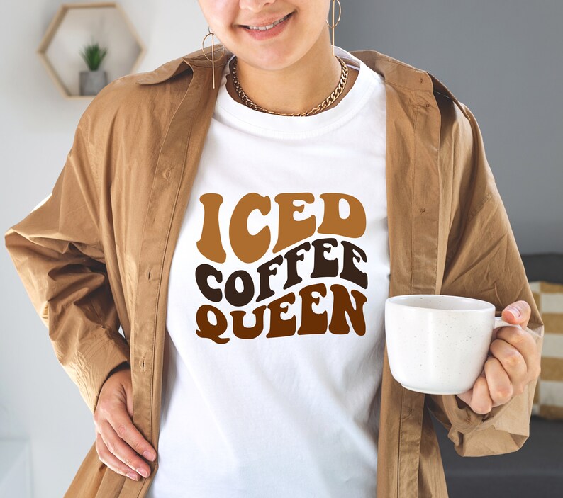 Iced Coffee Queen SVG Retro Coffee SVG Iced Coffee SVG - Etsy