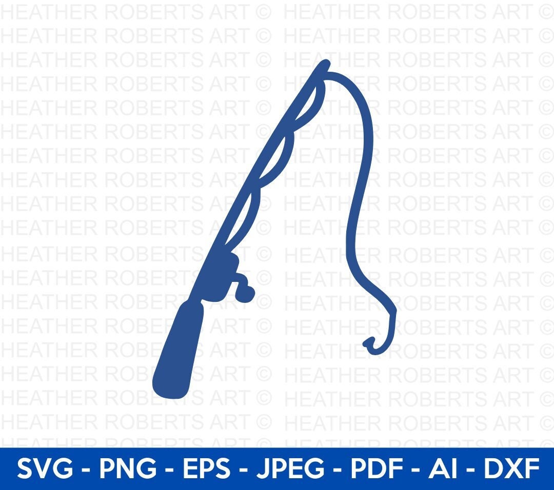 Fishing Rod Svg, Fishing Pole Svg, Fishing Hook Svg, Fishing Svg
