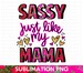 Sassy Just Like My Mama PNG, Mama PNG, Toddler PNG, Sassy png, Onesie png, newborn png, Instant Download, Sublimation File 