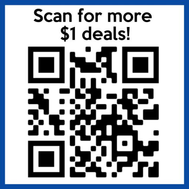 Puede incluir: C&oacute;digo QR en blanco y negro con el texto "&iexcl;Escanea para m&aacute;s ofertas de 1 &euro;!" arriba.