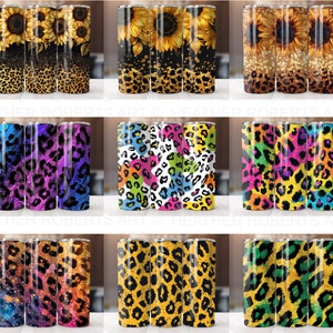 Leopard & Cheetah Print Tumbler Wrap Bundle (PNG Digital Download)