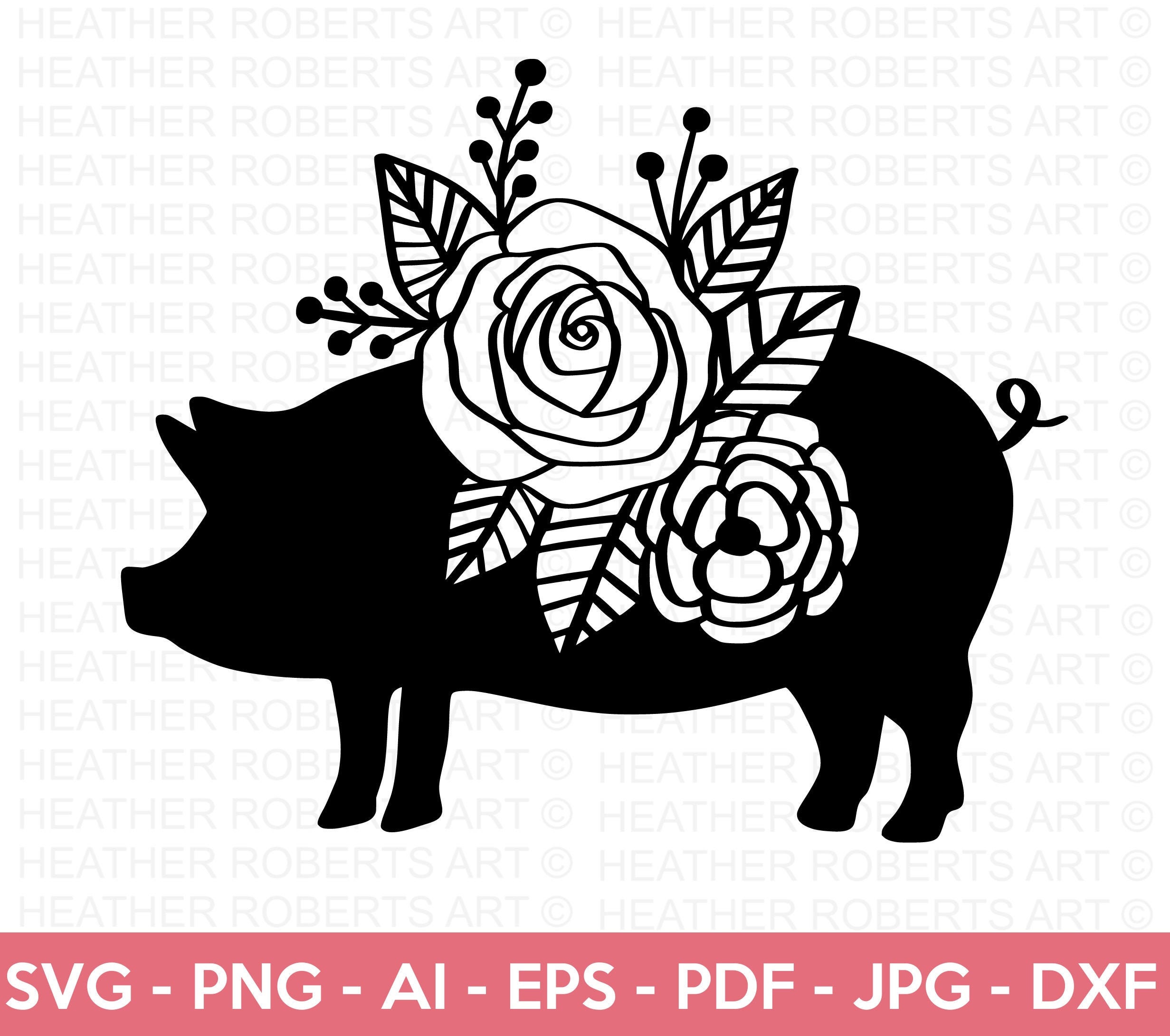Download Floral Pig SVG Floral Farm Animals SVG Farmhouse SVG | Etsy