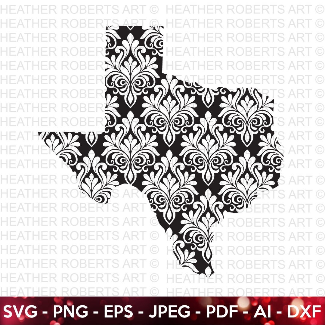 Texas Floral Pattern SVG: Clipart Cut File (digital Download) - Etsy