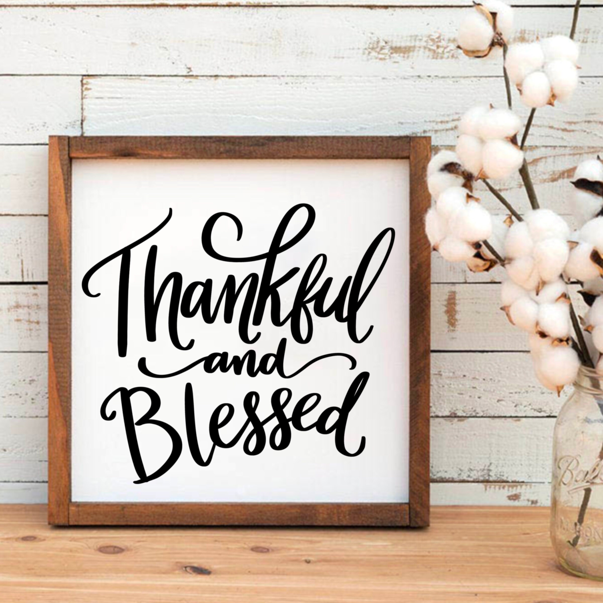 Thankful and Blessed SVG Thanksgiving Svg Blessed Svg Fall - Etsy