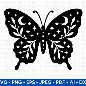 Svg papillon, papillon silhouette svg, clipart papillon, papillon monarque svg, svg papillon mariage, svg printemps, Silhouette Cricut png