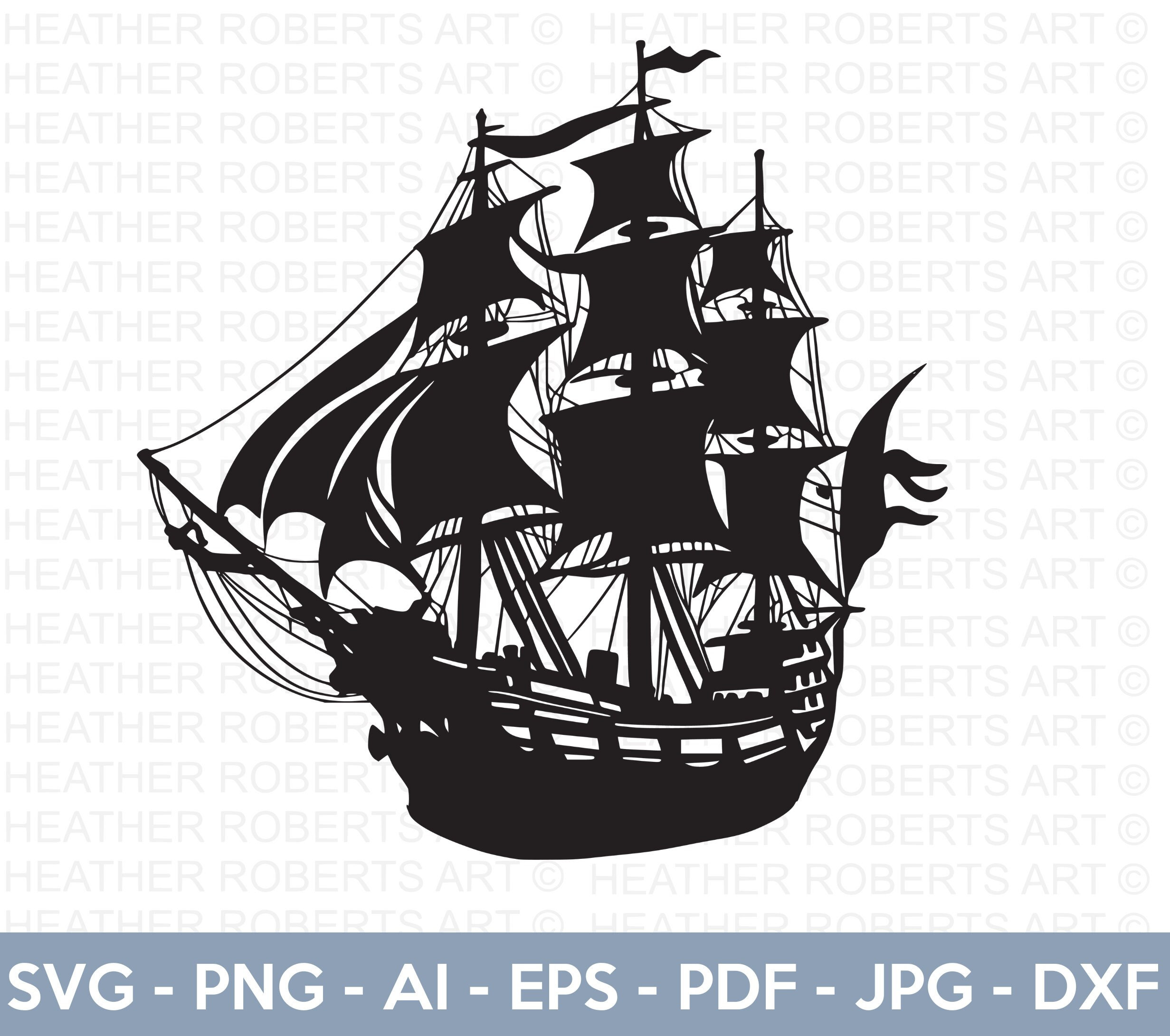 Pirate Ship Svg Pirate Ship Clipart Pirate Ship Cutting File Boat ...