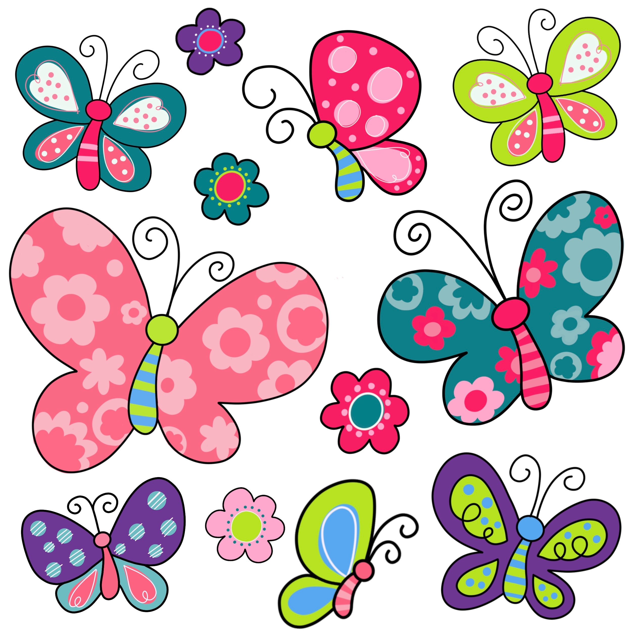Butterflies Clipart Butterfly PNG Butterfly Clipart - Etsy