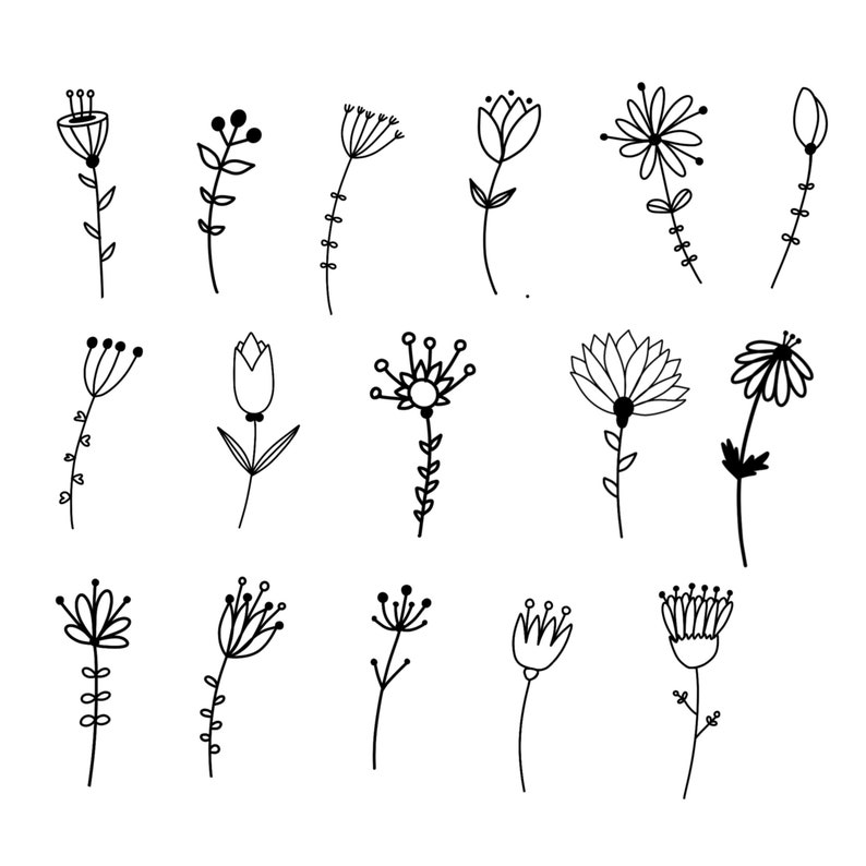Free Free 303 Hand Drawn Wildflower Svg SVG PNG EPS DXF File