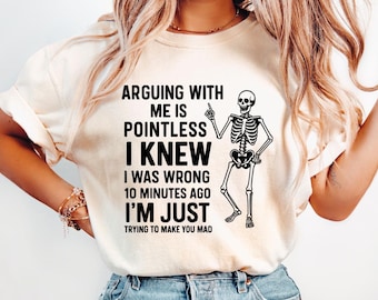 Funny Sarcastic Quote PNG: Arguing With Me Design (Digital Download)