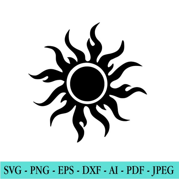 Tribal Sun SVG: Solar Eclipse Cut File (Digital Files)