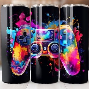 Gamer 20 Unzen Tumbler Wrap, 3D Game Controller Tumbler Wrap, Videospiel-Designs, Videospiel Sublimation, Videospiele Tumbler Wrap, Sublimation