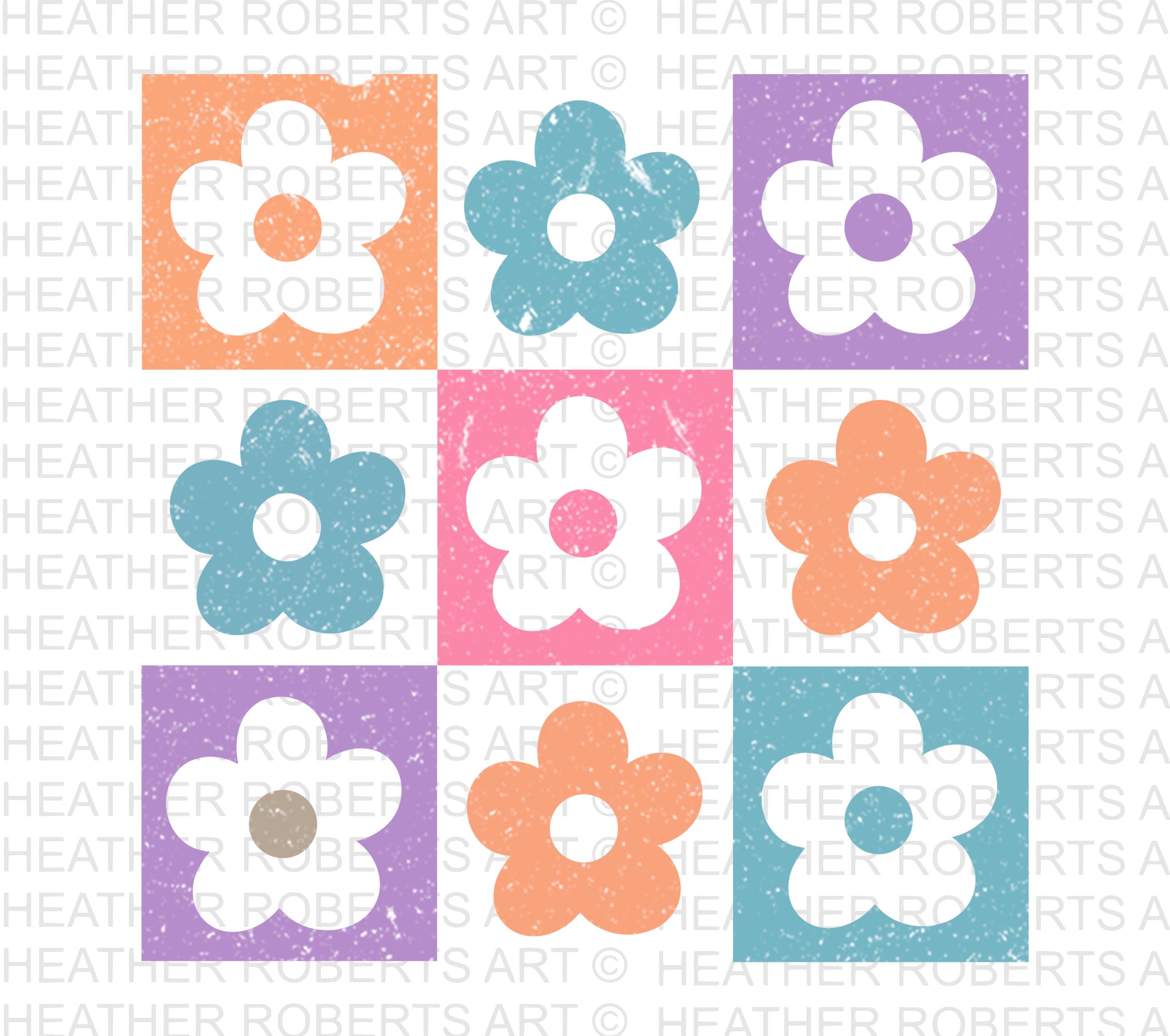 Checkered Flowers Shirt PNG, Retro Checkered Spring Shirts PNG for ...
