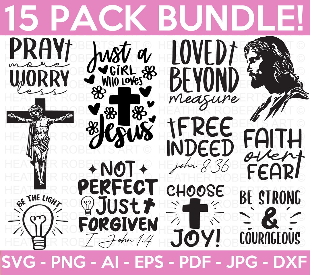 Christian Quotes SVG Bundle, Scripture Bundle, Bible Verse Bundle ...