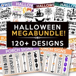 MEGA HALLOWEEN BUNDLE, 120+ modèles, Heather Roberts Art Bundle, Halloween svg, svg automne, Thanksgiving svg, couper des fichiers Cricut, Silhouette
