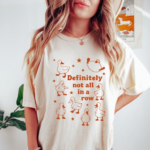 Ducks Not in A Row PNG, Definitely Not In A Row, Funny Vintage Retro PNG, Graphic PNG, Funny Mental Health png, Sublimation