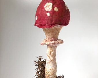 Spun cotton mushroom