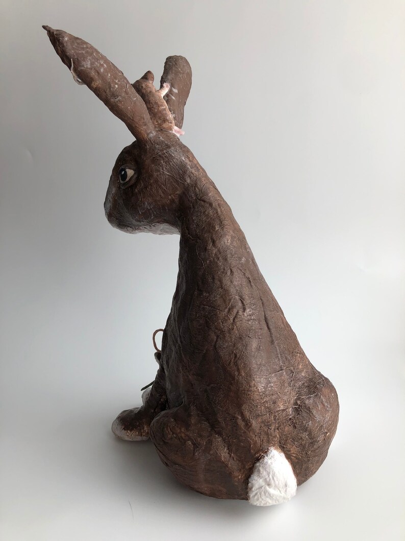 Spun cotton rabbit and field mice