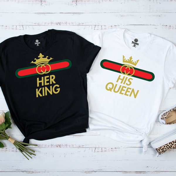 King Queen Shirt, Couple shirt, Honeymoon shirt, Couples Shirts, Wife And Hubs Shirts, Couple matching shirts, The boss shirt