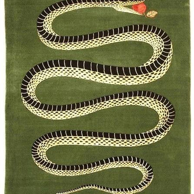 Snake Print Rug/ Rugs for Living Room/ Rug for Bedroom/ Animal Etsy